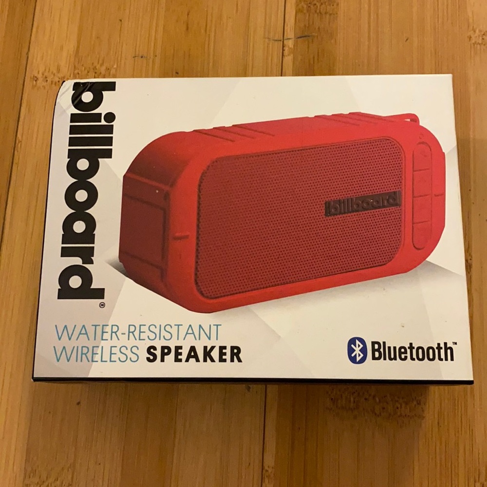 Red Wireless Bluetooth Speaker  - water resistant